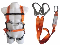 Full Body Harness with Non Spark Double Hook and Back Support, Workman