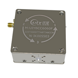 RF broadband coaxial circulator full bandwidth operating from 225 to 400 MHz