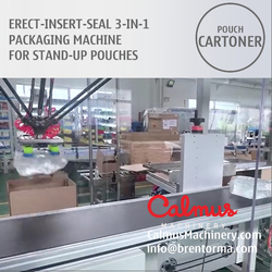 Erect-Insert-Seal Carton Packaging Machine for Packing Stand Up Pouch