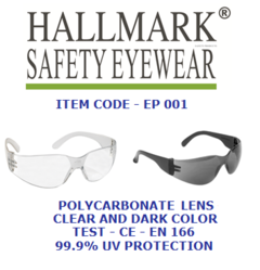 EP 001 SAFETY EYEWEAR from HALLMARK SAFETY PRODUCTS