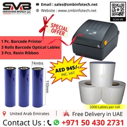 Barcode Printer, Optical Labels, Resin Ribbons from SMB INFOTECH LLC