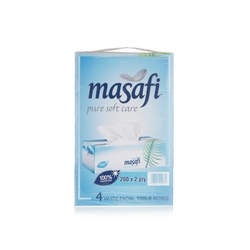 Masafi white 2 ply tissues from SPINNEYS