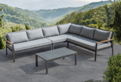 OUTDOOR CORNER SOFA AND CENTER TABLE SET