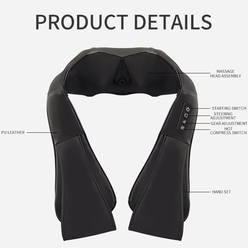 Enjow Electric Massage Shawl Belt Drop Shipping Kneading Shoulder Neck and Back Electric Massage USB 12Years Factory