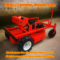 Farm Equipment 2WD Lawnmowers Remote Control Slope Grass Cutter With Gasoline Engine fjernkontroll