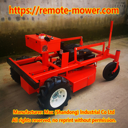 Popular Hybrid Gasoline Power Radio Controlled 2WD Slope Lawn Mower from MAX( SHANDONG ) INDUSTRIAL CO. LTD