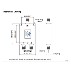 UHF Band 800~2500MHz 1 In 2 Out RF Power Divider