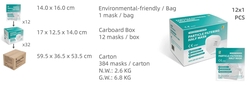 FFP2 Particle Filtering Half Mask (Color Paper Box) meets the requirements of EN 149:2001+A1:2009 FFP2