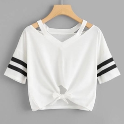 Autumn winter round neck pocket split long sleeve shirts for women casual loose top T-shirt