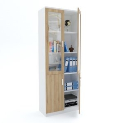  WOODEN STORAGE cabinet from OFFICE MASTER