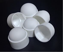 M16 Plastic White Hexagon Domed Cap