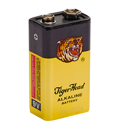 Tiger Head 9V Alkaline Battery 6F22