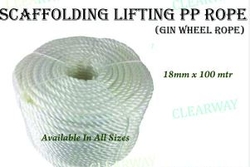 SCAFFOLDING LIFTING PP ROPE OR GIN WHEEL ROPE DEALERS from BUILDING MATERIALS TRADING