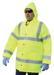 WATERPROOF WINTER SAFETY JACKET WITH REFLECTIVE TAPE DEALER IN UAE