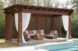 PERGOLA WITH CURTAINS from MELODY TECHNICAL SERVICE LLC