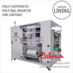 Poly Bag Inserter Machine for Placing Liner in Carton Box from CALMUS MACHINERY (SHENZHEN) CO., LTD.