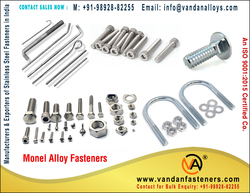 Monel Alloy Bolts manufacturers exporters suppliers stockist in India Mumbai +91-9892882255 https://www.vandanfasteners.com