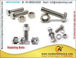Hastelloy Bolts manufacturers exporters suppliers stockist in India Mumbai +91-9892882255 https://www.vandanfasteners.com from VANDAN FASTENERS