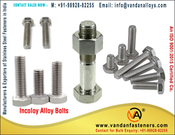 Inconel Alloy Bolts manufacturers exporters suppliers stockist in India Mumbai +91-9892882255 https://www.vandanfasteners.com from VANDAN FASTENERS