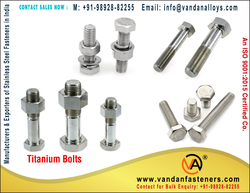 Titanium Bolts manufacturers exporters suppliers stockist in India Mumbai +91-9892882255 https://www.vandanfasteners.com