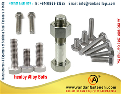 Inconel Alloy Bolts manufacturers exporters suppliers stockist in India Mumbai +91-9892882255 https://www.vandanfasteners.com