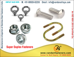 Super Duplex Bolts manufacturers exporters suppliers stockist in India Mumbai +91-9892882255 https://www.vandanfasteners.com