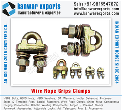 Wire Rope Clamps manufacturers exporters in India Ludhiana https://www.kanwarexports.com +91-9815547872 from KANWAR EXPORTS