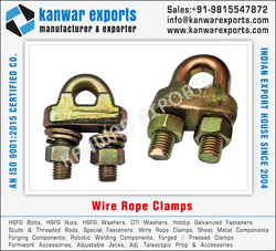 Wire Rope Clamps manufacturers exporters in India Ludhiana https://www.kanwarexports.com +91-9815547872