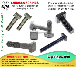 Square Bolts manufacturers, Suppliers, Distributors, Stockist and exporters in India +91-98140-44427 https://www.eyeboltindia.com