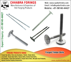 Timber Bolts manufacturers, Suppliers, Distributors, Stockist and exporters in India +91-98140-44427 https://www.eyeboltindia.com