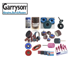 Garryson UK - abrasive Blocks, Abrasives Stone, Unitised Wheels, Mini Disc and Pad mounted in Spindle