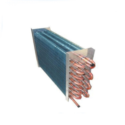 Finned hydrophilic foil evaporator for copper tube condenser for refrigerator freezers