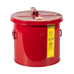  JUSTRITE 3.5 Gallon  Dip Tank for Cleaning Parts, Manual Cover With Fusible Link, Steel, Red  Part No - 27603 from WESTERN CORPORATION LIMITED FZE