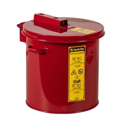 JUSTRITE 2 Gallon Dip Tank for Cleaning Parts, Manual Cover With Fusible Link, Steel, Part no - 27602