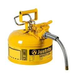  JUSTRITE 1 Gallon, 5/8" Metal Hose, Steel Safety Can for Diesel, Type II, AccuFlow Part No - 7210220 from WESTERN CORPORATION LIMITED FZE