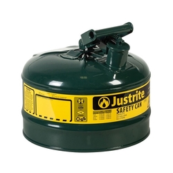 JUSTRITE 2.5 Gallon Steel Safety Can for Oil, Type I, Flame Arrester, Product no- 7125400