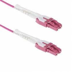 Lc Lc Om4 Mm Dx Uniboot Pushpull Patch Cord, Lc Pc Lc Pc Om4 Multimode Duplex OFNP Plenum 2Mm Patch Cable