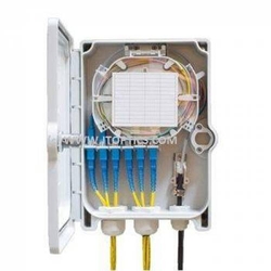 6 Port Wall Mount Fiber Termination Box Unloaded ABS Type, Hold Upto 6 Adaptor, IP65 Complied, For Indoor and Outdoor OFC Application