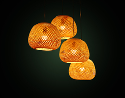 Bamboo Lampshade, Woven Lamp shade, Pendants, Celling Lights