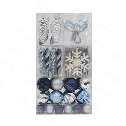 Plastic Christmas Ball Gift Box With Snowflakes Pine Cones Christmas Decor Xmas Ornaments