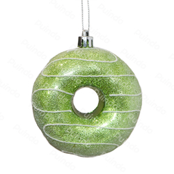 Puindo customized Donut Plastic Christmas tree ornaments bauble Holiday Decor Christmas decorations
