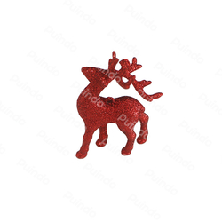 Puindo Customized Red Christmas Reindeer Figurine  ...
