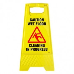 Warning Board Cleaning in Progress from EXCEL TRADING COMPANY L L C