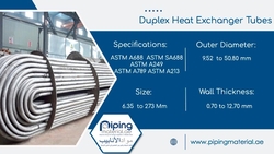 Duplex Heat Exchanger Tubes from EXPLORE MIDDLE EAST FZE