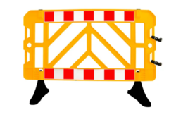 1.5M Plastic Safety Barrier - Yellow | 1.5 Meter Crowd Control Barricade for Road and Pedestrian Safety supplier in Abu Dhabi,UAE from EXCEL TRADING LLC (OPC)