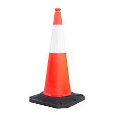 Traffic cone 100cm 5 KG with reflective sheet supplier in Abudhabi from EXCEL TRADING LLC (OPC)