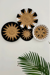 SEAGRASS WALL DECOR SET OF 4 PIECES(BLACK AND WHITE)   SUPPLIER IN ABUDHABI