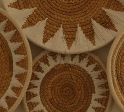 SEAGRASS WALL DECOR SET OF 4 PIECES(BROWN AND WHITE)  SUPPLIER IN ABUDHABI