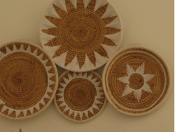 SEAGRASS WALL DECOR SET OF 4 PIECES(BROWN AND WHITE)  SUPPLIER IN ABUDHABI