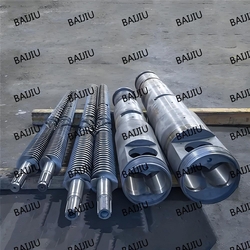 Conical twin screw barrel manufacturer China for high calcium PVC profile products